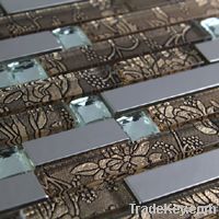 Stainless steel mosaic tile wall tile backsplashes .bathroom tile