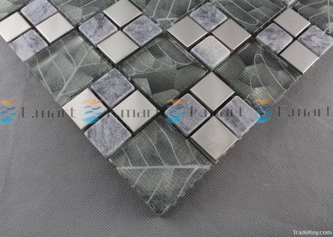 Stainless steel mosaic tile wall tile backsplashes .bathroom tile