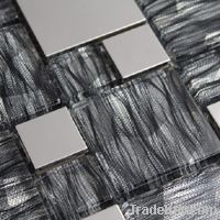 Stainless steel mosaic tile wall tile backsplashes .bathroom tile