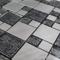 Stainless steel mosaic tile wall tile backsplashes .bathroom tile