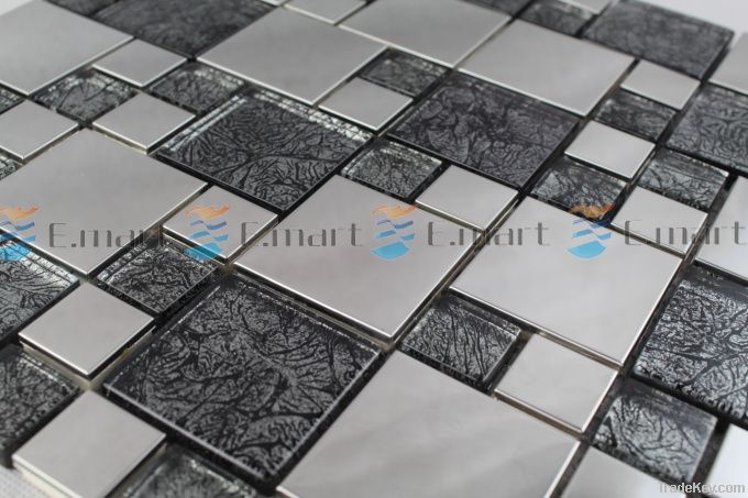 Stainless steel mosaic tile wall tile backsplashes .bathroom tile