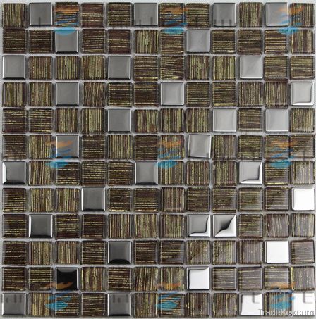 Stainless steel mosaic tile wall tile backsplashes .bathroom tile