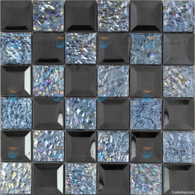 Iridescent pearl mosaic, wall tile backsplash, kitchen tiles