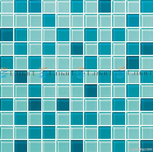 Mixed pure color glass mosaic