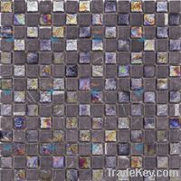 Stone mix glass mosaic tile