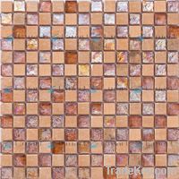 Stone mix glass mosaic tile