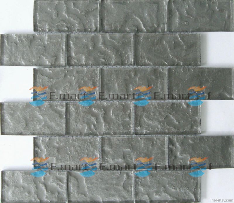 Subway backsplash glass mosaic tiles