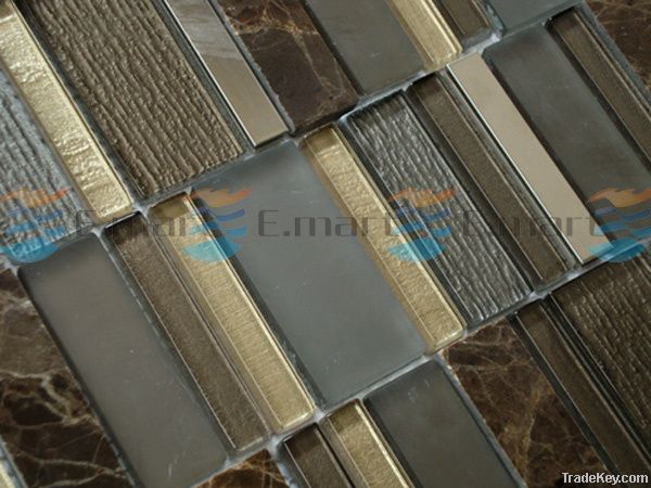 Marble mixed glass mosaic tiles wall tiles