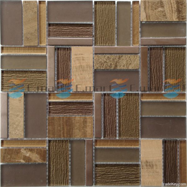 Marble mixed glass mosaic tiles wall tiles