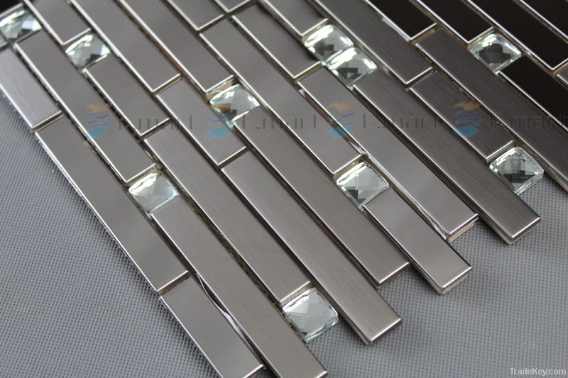 Stainless Steel Silver Mosaic Tile