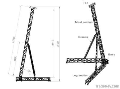exhibition performance stage system aluminum truss speak tower