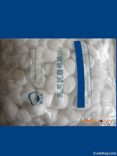 Absorbent cotton ball