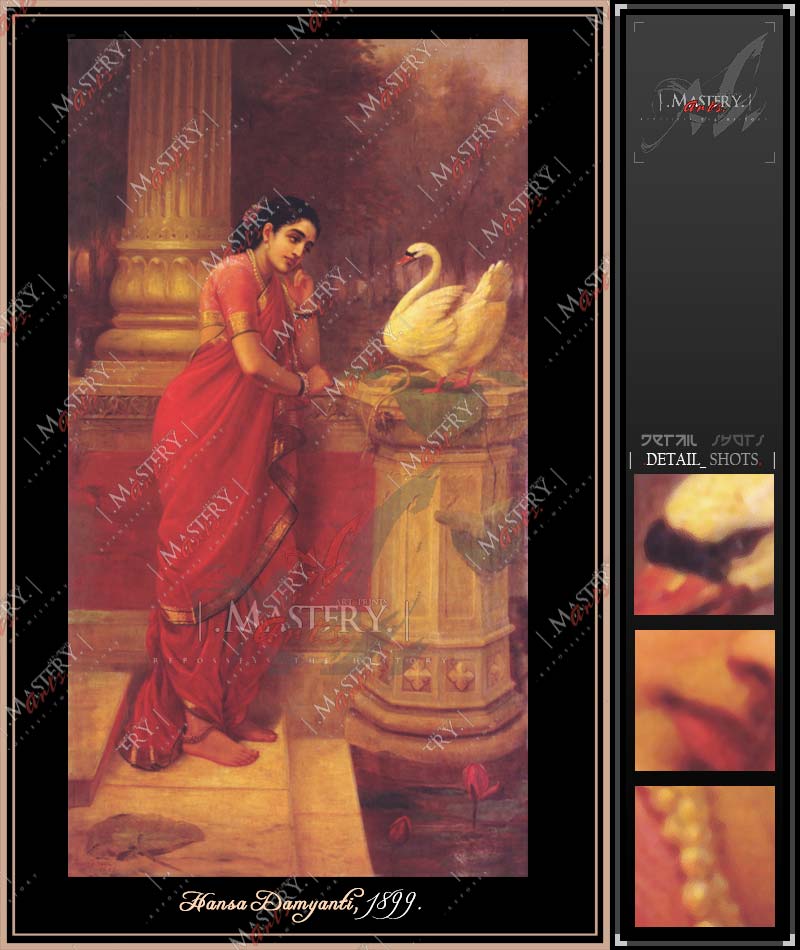 Hans Damyanti (Giclee Canvas Art Print ) by RAJA RAVI VARMA.