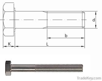 Hex Head Bolt Full Thread Din931