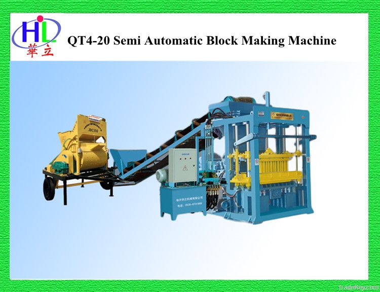 QT4-20 insulated concrete Hollow block Making Machine