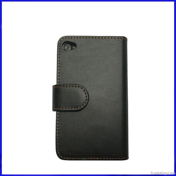 Wallet Leather Case for iPhone 4 4S, Book Design, More Colors Available