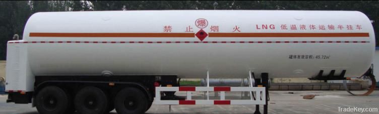 Cryogenic LNG trailer/tanker, 50.8CBM