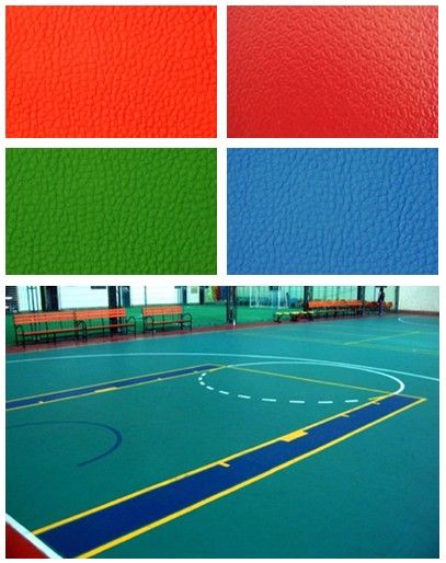 Indoor PVC Sports Flooring For Basketball Courts