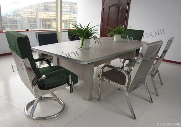 stainless steel observation swivel office chair with cushion