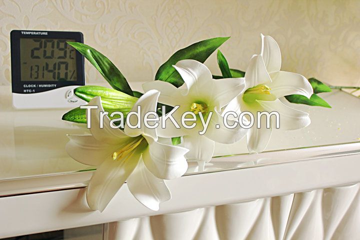 display flower PVC real touch artificial lily flower for home and garden wedding decoration