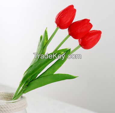 Wholesale cheap real touch latex tulip for home decoration