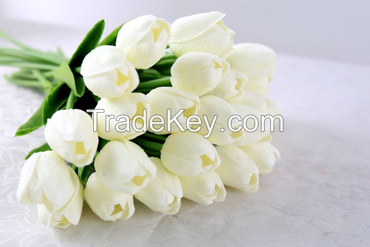 Wholesale cheap real touch latex tulip for home decoration
