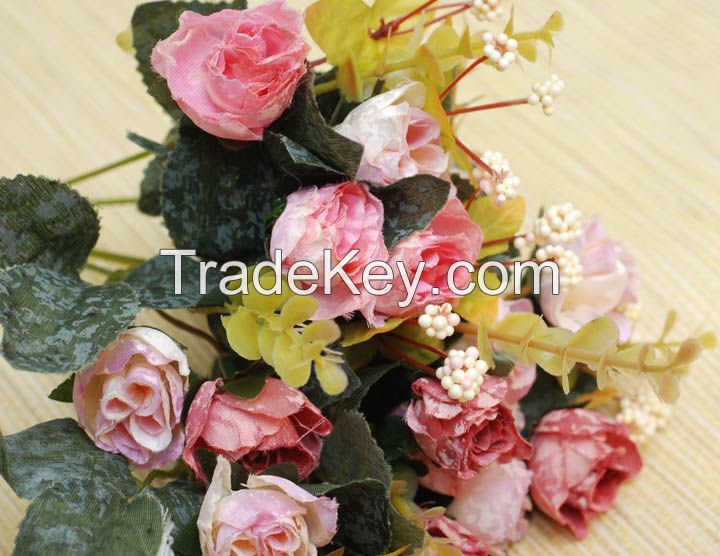 european style rose silk rose flower home room decoration good quality cheap price hot sell