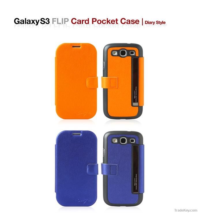 GalaxyS3 Flip Card Pocket Case | Diary Style