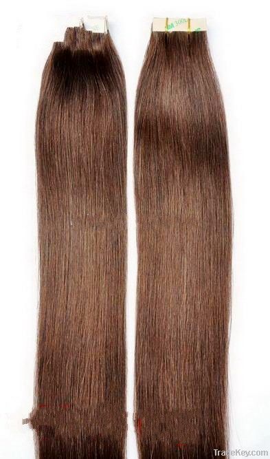 Silky straight remy tape hair extension