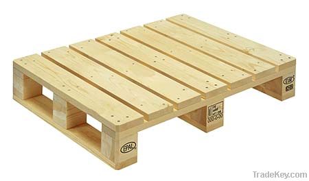 Fumigated wooden pallet