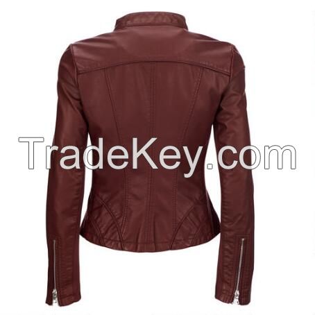 2017 new look mens motorbike fashion leather Jacket