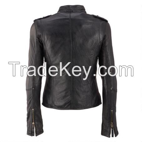 Women Leather Motorbike Jackets, Genuine Cow Hide Leather