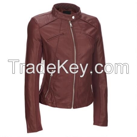 2017 new look mens motorbike fashion leather Jacket