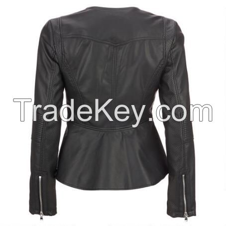 motorcycle fashion model women cowhide leather jackets for men