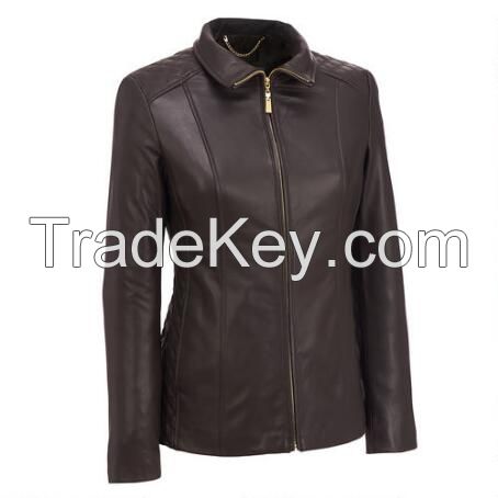 New products slim fit motorcycle custom plain genuine leather jacket