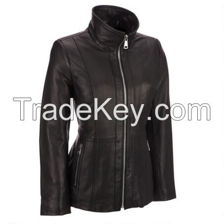 Women Leather Motorbike Racing Jacket