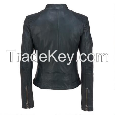Women vintage Motorcycle leather jacket, motorbike leather jacket