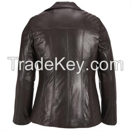 2017 ladies pure leather jackets wholesale for women fashion apparel