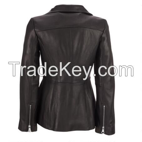 Women Leather Motorbike Racing Jacket