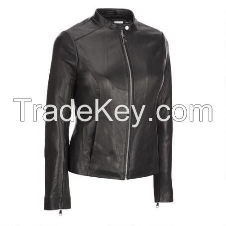 WOMEN'S BIKER GOTHIC 100% GENUINE LEATHER JACKET