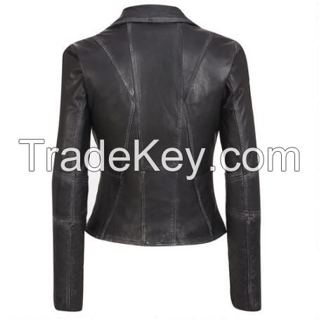 Women Motorcycle leather jacket, motorbike leather jacket