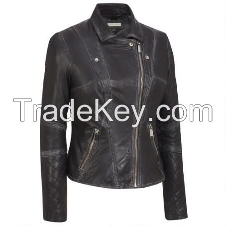 Women Motorcycle leather jacket, motorbike leather jacket