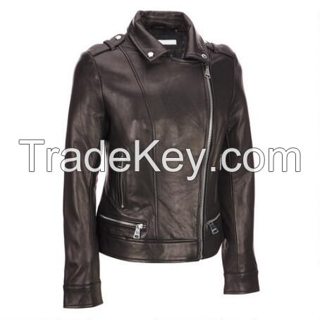 Ladies Leather Motorcycle Jacket