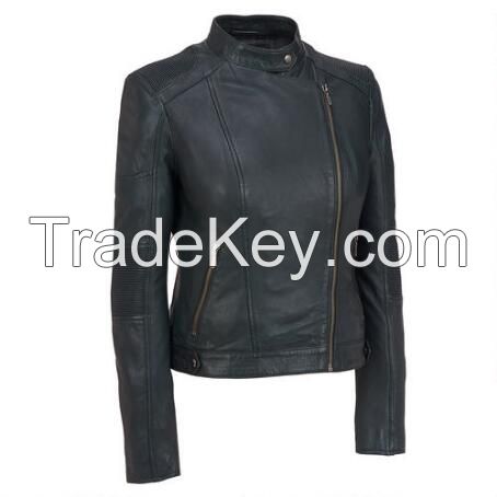 Women vintage Motorcycle leather jacket, motorbike leather jacket