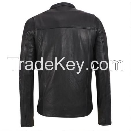 Men Motorbike Leather Jacket CE APPROVED PROTECTOR JACKET