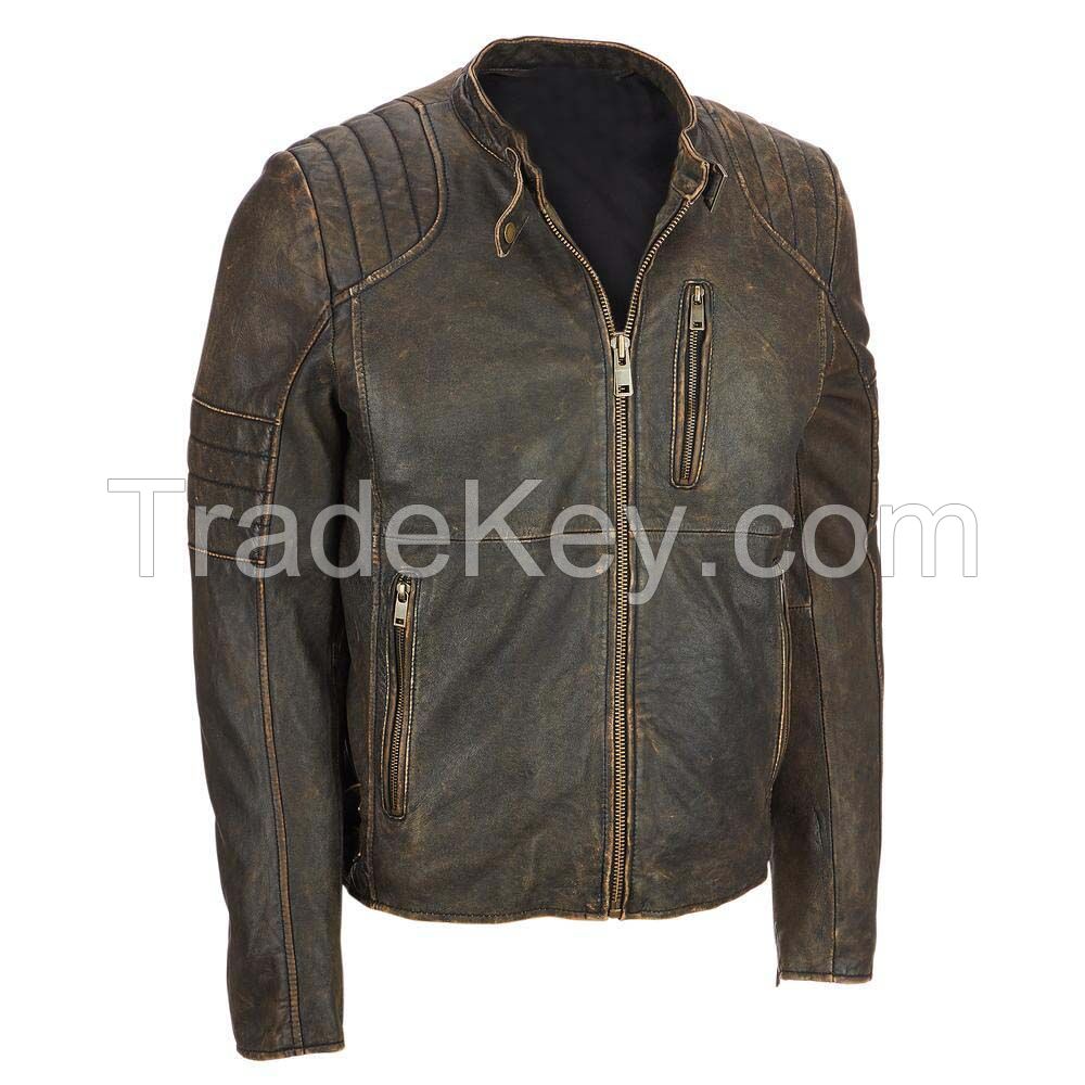 2017 OEM Manufacturer High Quality custom man motorbike leather jacket