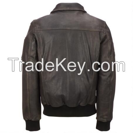 2017 NEW Men Black/Blue Motorcycle Motorbike Leather Jackets