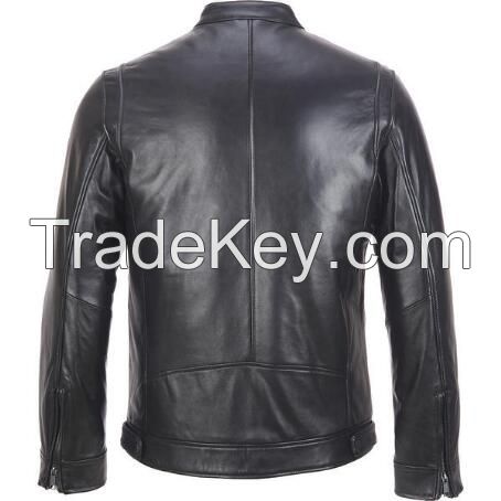 high quality man's motorbike leather jacket