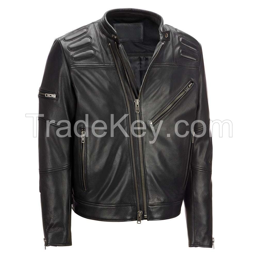 Professional Motorbike Winter Men Fashion Leather Jacket