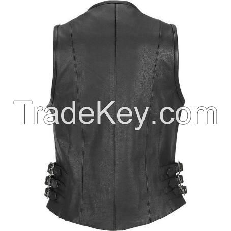 OEM Service Vest For Women Ladies Leather Vest